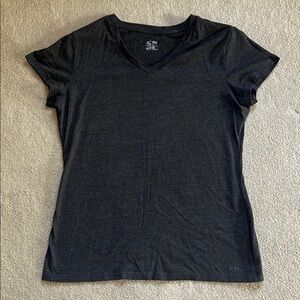 Champion Women’s Gray Loose Fit Short Sleeve V-Neck